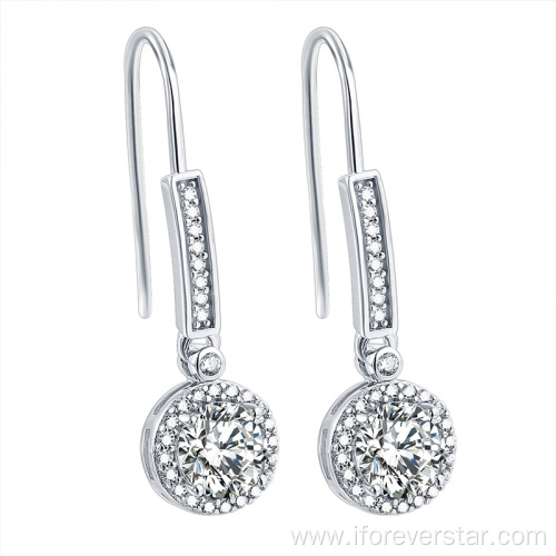 White Bling CZ Trending 925 Silver Earrings